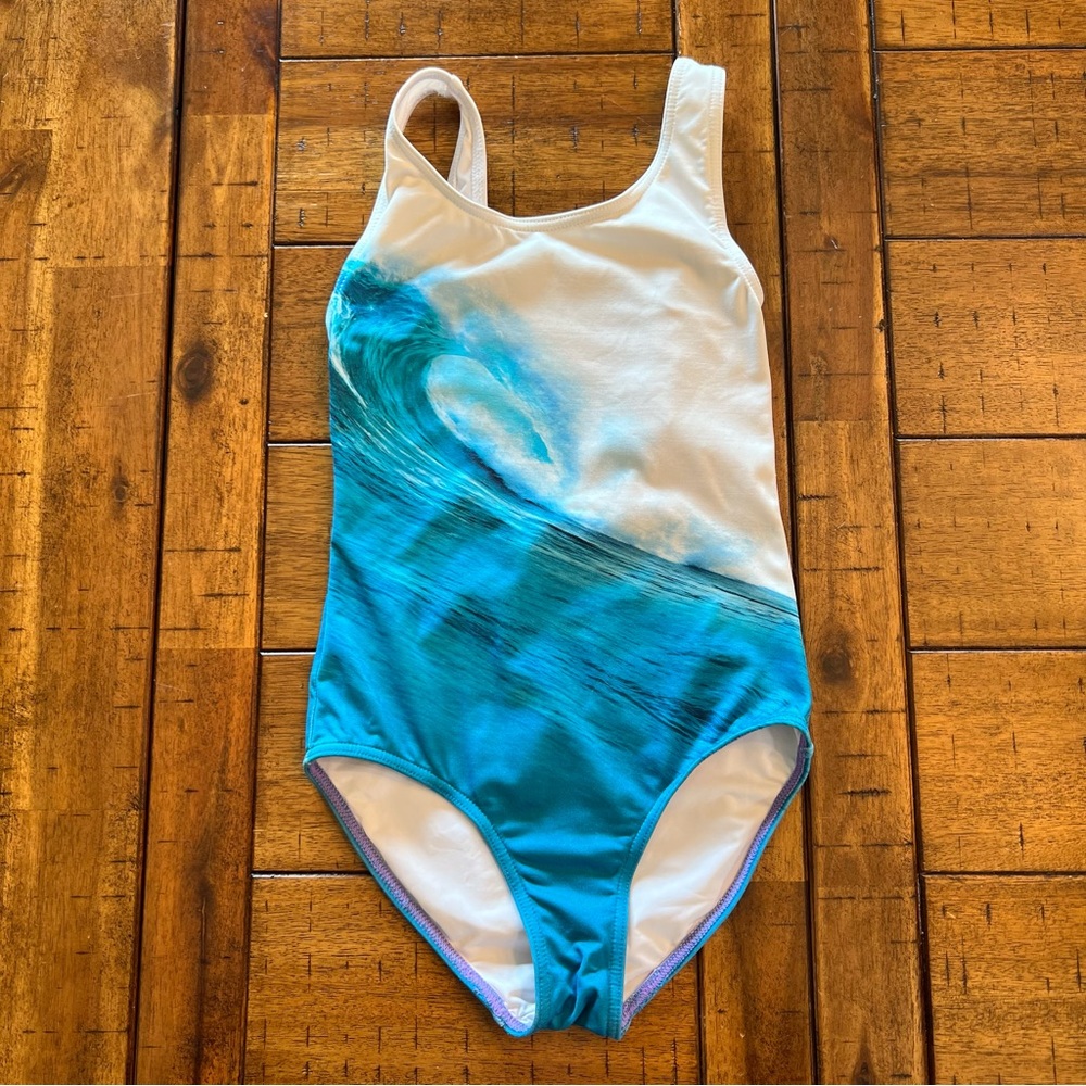 Size 4 Girl’s Onia Ocean Print One-Piece Swimsuit